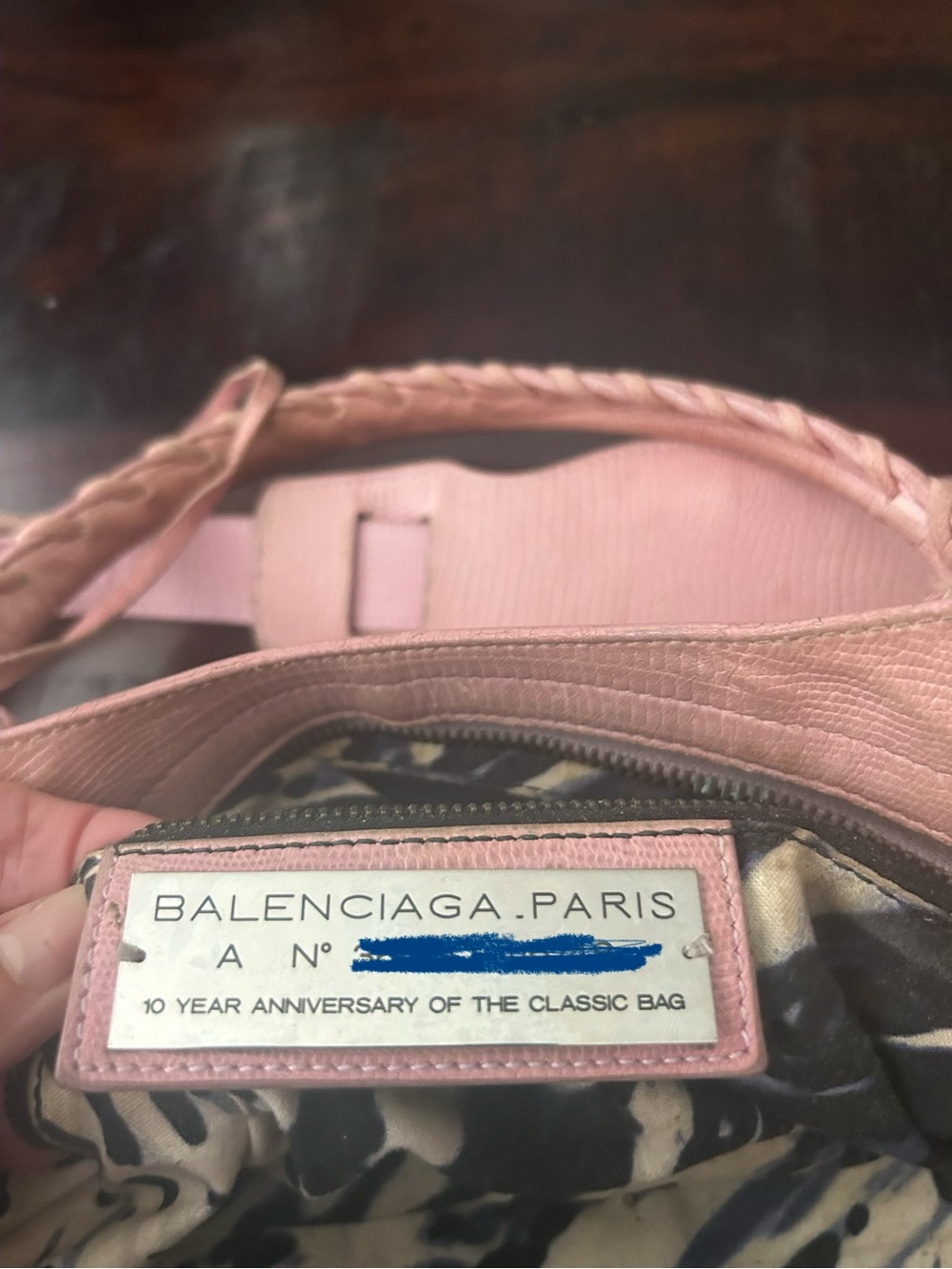 Balenciaga 10th Anniversary City Bag Pink Lizard Embossed Agneau Leather strap - Picture 4 of 10